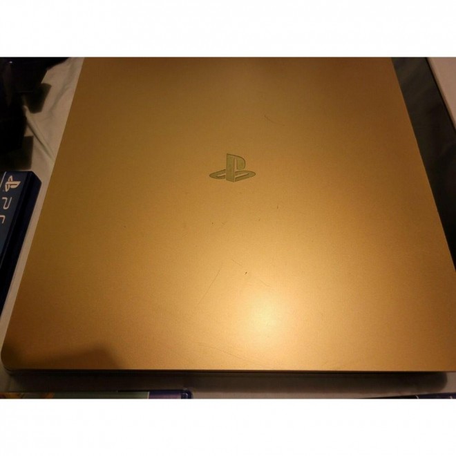 Sony PlayStation 4 Slim Limited Edition 1TB Gold Console PS4 W/ 4 games headset